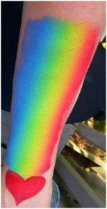 Rainbow Paint on Arm
