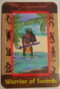 Warrior of Swords HazelMoon’s Hawaiian Tarot by Katalin E. Csikos - http://myhawaiiantarot.com/