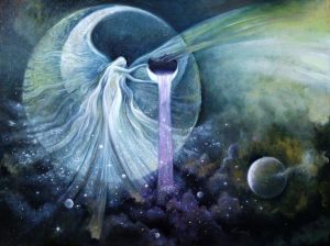 Water Ceremony Pisces New Moon Solar Eclipse Goddess of the Stars by Freydoon Rassouli