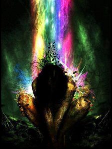 Chiron Retrograde 2017 Rainbow Shower Woman artist unknown