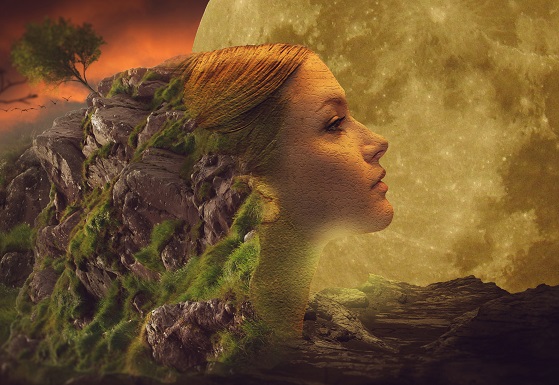 Get Crystal Clear Woman Moon Earth profile artist unknown