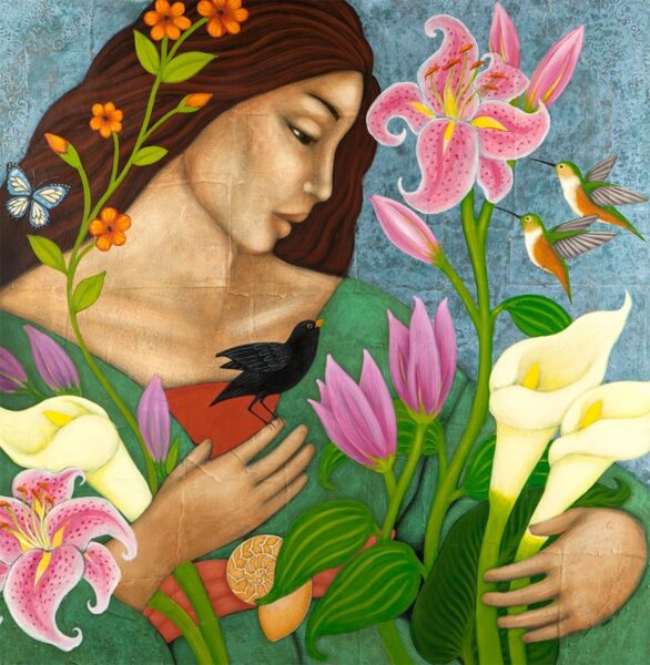 Shamanic Master Journey Hummingbird Goddess by Tamara Adams art