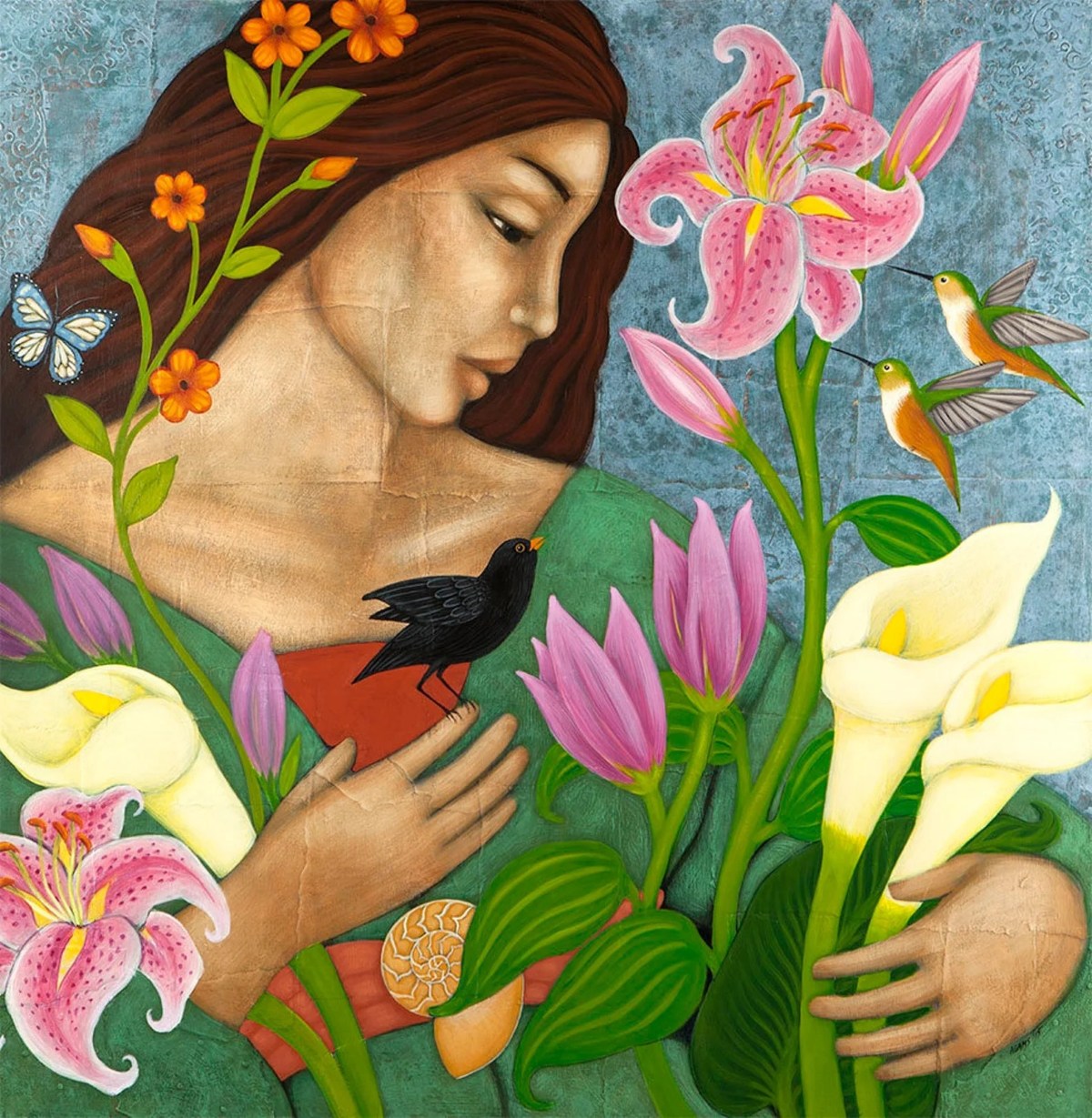 Shamanic Master Journey Hummingbird Goddess by Tamara Adams art